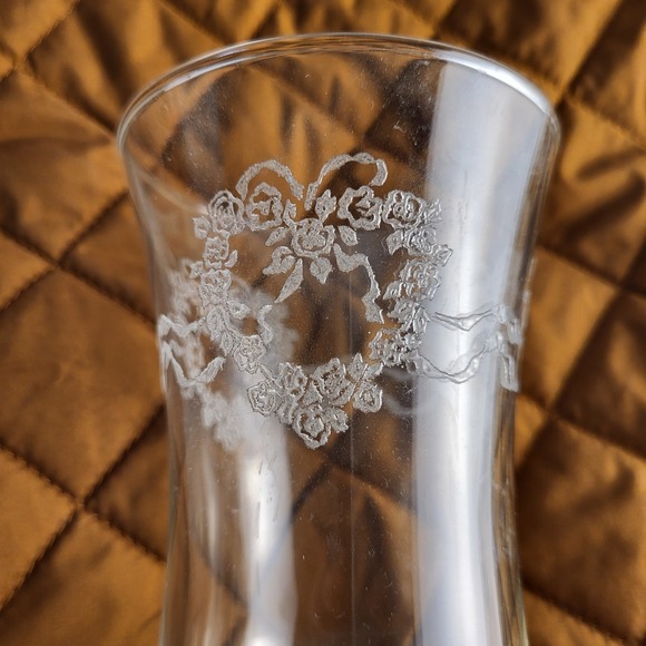 Homco Other - Vintage Homco Hearts And Ribbon Glass Peg Votive Cup Candle Holder